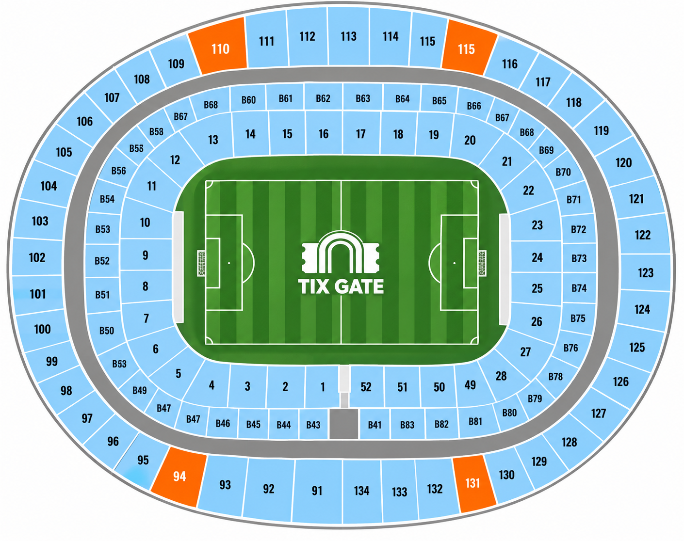 Arsenal vs Real Madrid venue layout