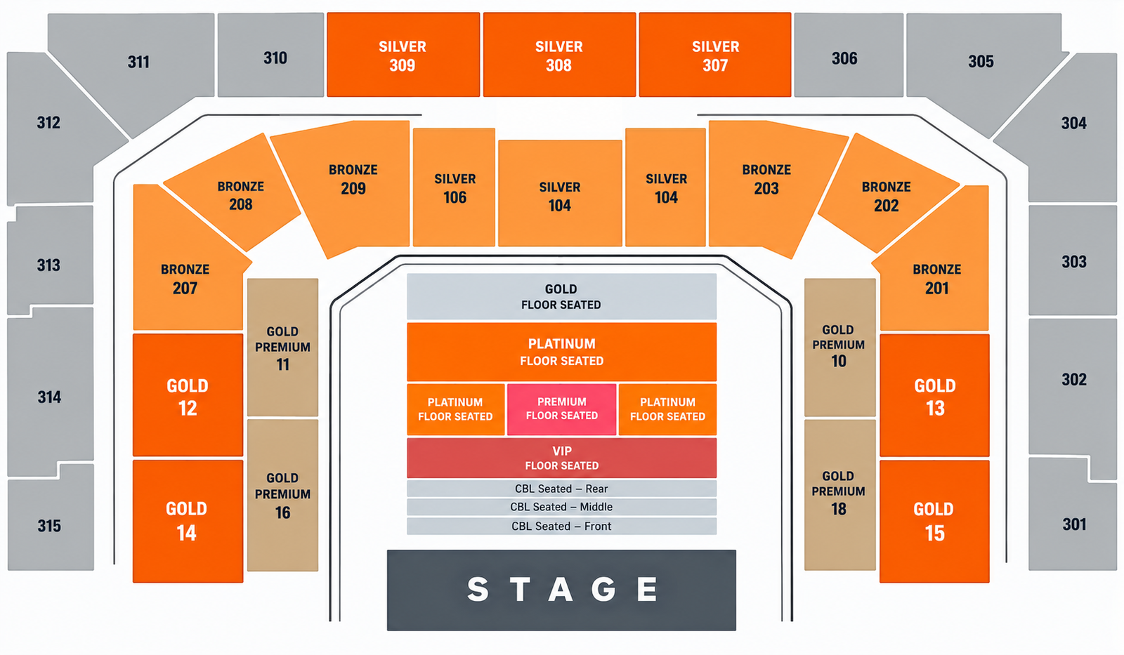 Ramy Sabry - Abu Dhabi venue layout