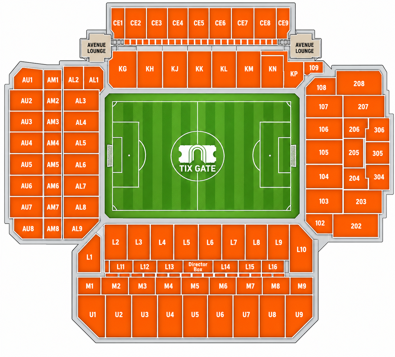 Liverpool vs Villarreal FC venue layout